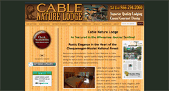 Desktop Screenshot of cablenaturelodge.com